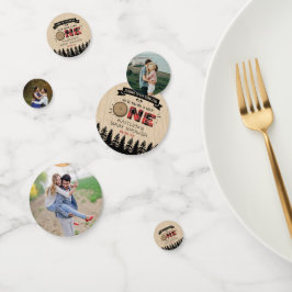 Rustic Forest Buffalo Pset Wild One Baby shower Confetti
