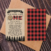 Rustic Forest Buffalo Pset Wild One Baby shower Informatiekaartje