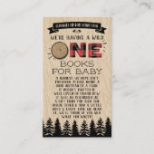 Rustic Forest Buffalo Pset Wild One Baby shower Informatiekaartje (Voorkant)