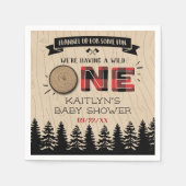 Rustic Forest Buffalo Pset Wild One Baby shower Servet (Voorkant)