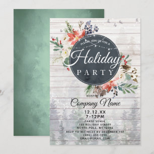 Rustic Forest Corporate Holiday Kerstfeest Kaart