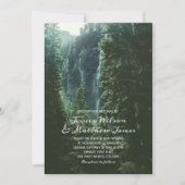 Rustic Forest Country Mountain Waterfall Wedding Kaart (Voorkant)