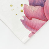 Rustic Forest Cute Floral Raccoon Fleece Deken (Hoek)