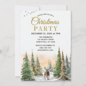 Rustic Forest Deer Kerstfeest Kaart (Voorkant)