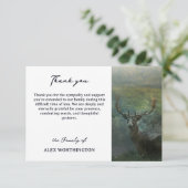 Rustic Forest Deer Sympathy Bedankt (Staand voorkant)