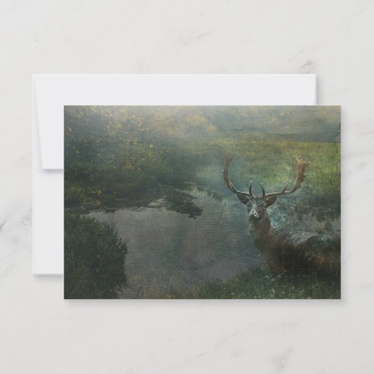 Rustic Forest Deer Sympathy Bedankt (Achterkant)