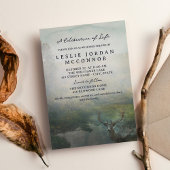 Rustic Forest Deer viering van het leven Kaart