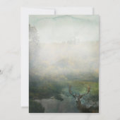 Rustic Forest Deer viering van het leven Kaart (Achterkant)