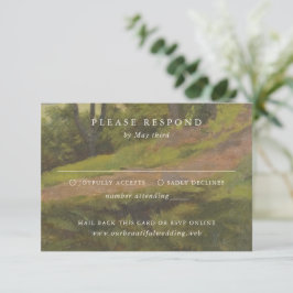 Rustic Forest Elegant Wedding RSVP Kaartje