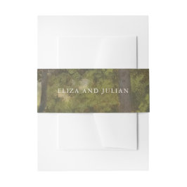 Rustic Forest Elegant Wedding Uitnodigingen Wikkel