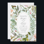 Rustic Forest Floral Greenery Wedding Invitation Kaart<br><div class="desc">Deze waterverf is perfect voor je speciale dag.</div>