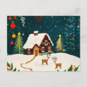 Rustic Forest Foliage Autumn Winter Berries Aankondigingskaart (Voorkant)