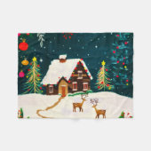 Rustic Forest Foliage Autumn Winter Berries Fleece Deken (Voorkant (Horizontaal))