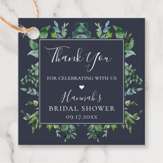 Rustic Forest Foliage Lijst Hartelijk dank Bedankjes Labels (Voorkant)