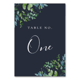 Rustic Forest Foliage Navy Blue Kaart