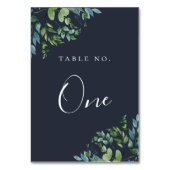 Rustic Forest Foliage Navy Blue Kaart (Voorkant)