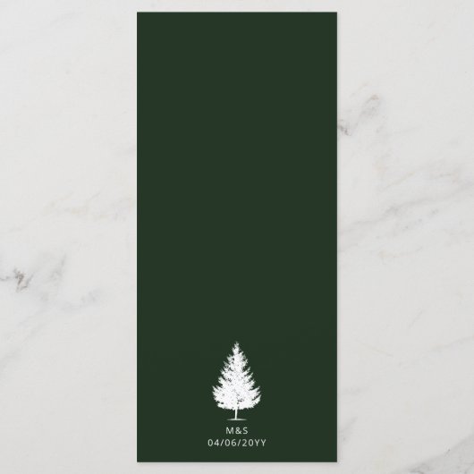 Rustic Forest Foto voor Tree Silhouette Wedding Menu (Achterkant)