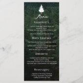 Rustic Forest Foto voor Tree Silhouette Wedding Menu (Voorkant)