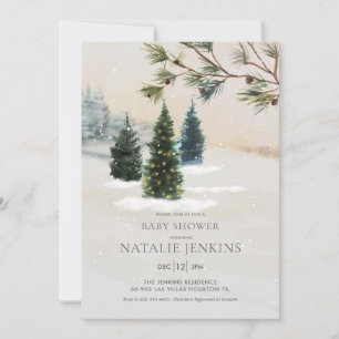 Rustic Forest genderneutraal Baby shower Kaart