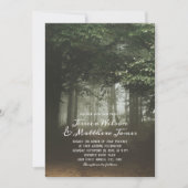 Rustic Forest Green Trees Summer Country Wedding Kaart (Voorkant)