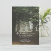 Rustic Forest Green Trees Summer Country Wedding Kaart (Staand voorkant)