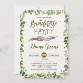 Rustic Forest Greenery Bachelorette Party Uitnodig Kaart (Voorkant)
