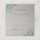 Rustic Forest Greenery Wedding Plaatskaartje (Buitenkant ongevouwen)