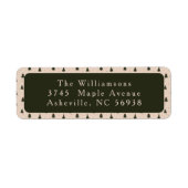 Rustic Forest Groen Kerstbomen Retouradres Etiket (Voorkant)