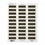 Rustic Forest Groen Kerstbomen Retouradres Etiket (Full Sheet)