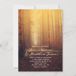 Rustic Forest Herfst Herfst Bossen Country Wedding Kaart