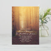 Rustic Forest Herfst Herfst Bossen Country Wedding Kaart (Staand voorkant)
