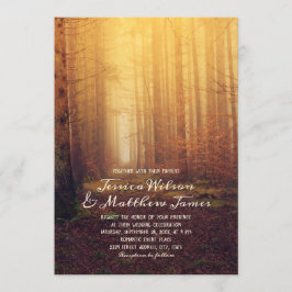 Rustic Forest Herfst Herfst Bossen Country Wedding Kaart