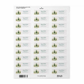 Rustic Forest Kerstbomen Retouradres Label (Full Sheet)