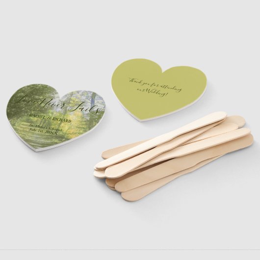 Rustic Forest Love laat bruiloft nooit mislukken Handwaaier (Niet-gemonteerd)