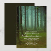 Rustic Forest Magische Bossen Herfst Country Weddi Kaart (Voorkant / Achterkant)