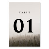 Rustic Forest Misty Landscape Wedding Kaart (Achterkant)