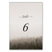 Rustic Forest Misty Landscape Wedding Kaart (Voorkant)