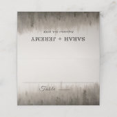 Rustic Forest Misty Landschap Wedding Place Card Plaatskaartje (Buitenkant ongevouwen)