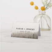 Rustic Forest Misty Landschap Wedding Place Card Plaatskaartje (Achterkant)