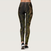 Rustic Forest Mossy Green Tree Bark Leggings (Achterkant)