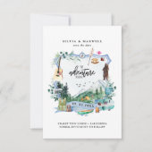 Rustic Forest Mountain | Camping Wedding Crest (Voorkant)