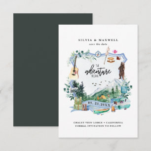 Rustic Forest Mountain   Camping Wedding Crest