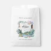 Rustic Forest Mountain | Camping Wedding Crest Bedankzakje (Voorkant)