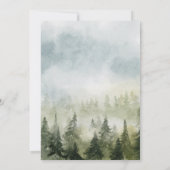 Rustic Forest Mountain | Camping Wedding Kaart (Achterkant)