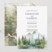 Rustic Forest Mountain Kaart (Voorkant / Achterkant)