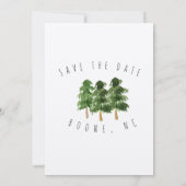 Rustic Forest Mountain Save the Date Wedding Kaart (Achterkant)