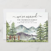 Rustic Forest Mountain We hebben New Home Moving b Aankondiging (Voorkant)