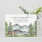 Rustic Forest Mountain We hebben New Home Moving b Aankondiging (Staand voorkant)