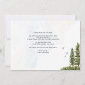 Rustic Forest Mountain We hebben New Home Moving b Aankondiging (Achterkant)