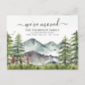 Rustic Forest Mountain We hebben New Home Moving b Aankondigingskaart (Voorkant)